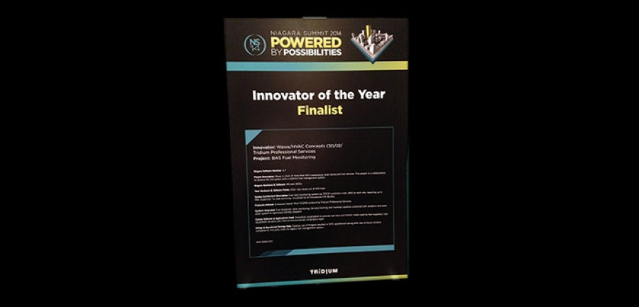 Tridium Innovator of the Year Award Finalist 2014